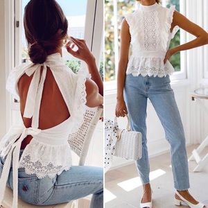 Lace Backless Top